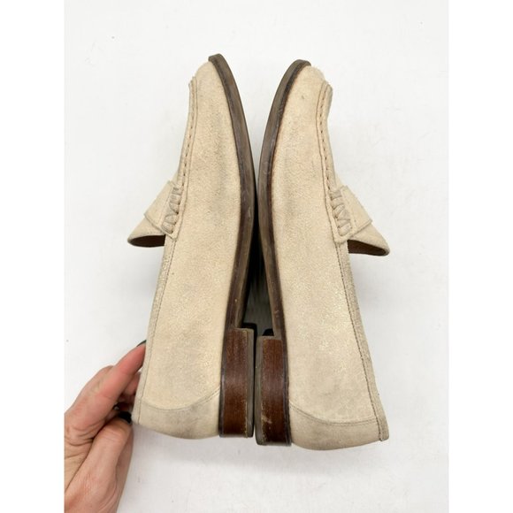 Vionic Waverly Loafers Gold Nubuck Suede Business Casual Metallic Slip On 8.5 - Picture 9 of 11